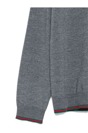 grey cotton cardigan GUCCI KIDS | 832635XKEXU1127